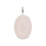 Rose quartz/tiger eye/black agate /amethyst/fluorite / green aventurine gemstone oval pendant with silver and copper color metal