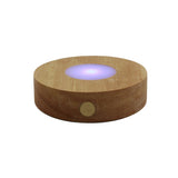 wooden base tray with white plastic on cover with white/yellow / multi-color light table lamp with a USB cable