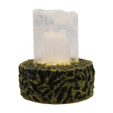 Clear Selenite lamp with resin base 3lights setting come with USB cable