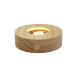 wooden base tray white/yellow / multi-color light table lamp with a USB cable