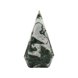 Moss agate Spire for decoration