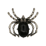 Tiger eye/black agate /amethyst/lapis gemstone spider pendant with antique silver color metal