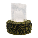 Clear Selenite lamp with resin base 3lights setting come with USB cable
