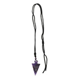 Rose quartz/tiger eye/black agate /amethyst&nbsp; gemstone triangle pendant&nbsp;
