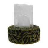 Clear Selenite lamp with resin base 3lights setting come with USB cable
