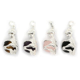 Rose quartz/tiger eye/black agate /amethyst&nbsp; gemstone skull pendant with silver and copper color metal