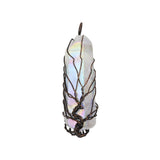 Angel aura crystal points tree pendant with silver /copper plated metal