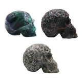 Arfvedsonite Garnet and firestone skull