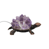 Gemstone chip turtle shape Lamp antique copper Base cold light  USB cable Lamp