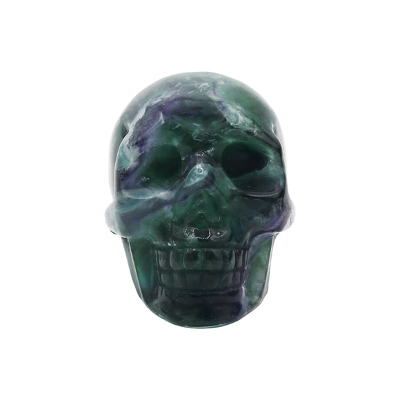 Rainbow Fluorite skull
