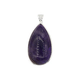 Rose quartz/black agate /amethyst/fluorite gemstone teardrop pendant with silver and copper color metal