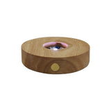wooden base tray white/yellow / multi-color light table lamp with a USB cable
