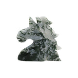 Moss Agate Unicorn Head