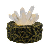 Rock quartz point flower lamp with resin base come with USD Cable with 3lights setting