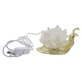Icicle Quartz snail lamp gold tone color base cold light USD cable lamp