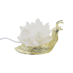 Icicle Quartz snail lamp gold tone color base cold light USD cable lamp
