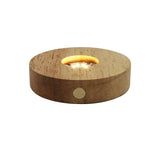wooden base tray white/yellow / multi-color light table lamp with a USB cable