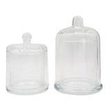 Glass container with wooden base lamp white/yellow / multi-color light table lamp with a USB cable