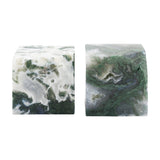 Moss agate cubes