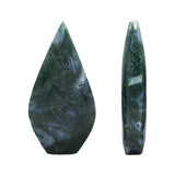 Moss agate teardrop natural stone