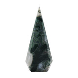 Moss agate Spire for decoration