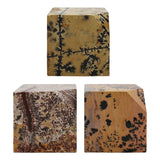 Picture Jasper cube shape for decoration ,display
