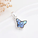 Abalone Paua Butterfly Pendant Silver Plated, Small Size, PND4149AB