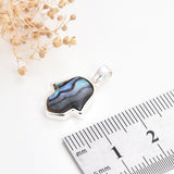 Abalone Paua Hand Pendant Silver Plated, Small Size, PND4151AB