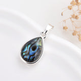 Abalone Paua Teardrop Pendant Silver Plated, Small Size, PND4153AB