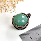 Gemstone Sphere Silver&Copper Pendants, PND4179XX
