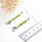 Gemstone Earrings with Silver Plated Casings&Hooks, ERN1030XX