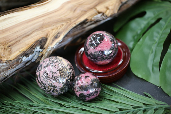 Rhodonite Sphere 2lb Wholesale Lot Natural Gemstone Crystal Energy