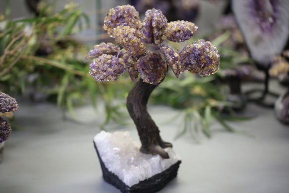 Amethyst Crystal Tree Wholesale Natural Gemstone 16 Leaf - 10.5