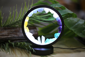 Chakra Portal Crystal Lamp LED Multi Stone USB Soft Glow Night Light