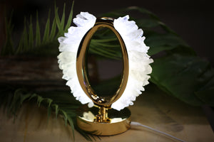 Quartz Cluster Crystal Lamp Gold Base USB Natural Soft Night Light