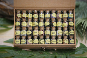 40 Mini Gemstone Bottles Case Wholesale Tumbled Natural Gems Set