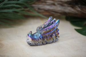 Rainbow Titanium Dragon Carving Wholesale Natural Crystal Energy