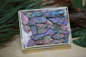 Rainbow Titanium Black Kyanite Gift Box Wholesale Natural Crystal Energy