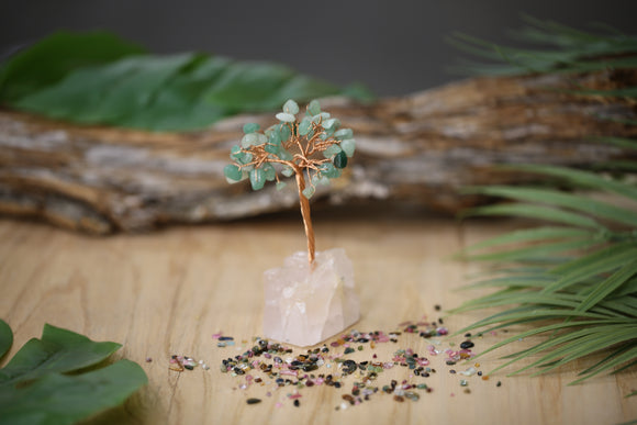 Aventurine Chip Tree on Rose Quartz Base Wholesale Natural Crystal Energy 4