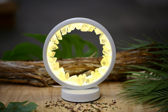Citrine Portal Crystal Lamp LED Natural Energy USB Soft Glow Night Light