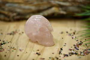 Rose Quartz Skull Wholesale 3.25" Natural Crystal Carving