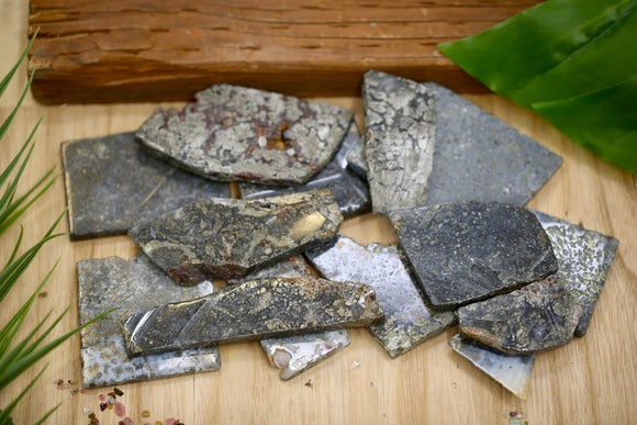 Marcasite Slabs Wholesale 1kg Pyrite in Agate Polished Natural Crystal Energy