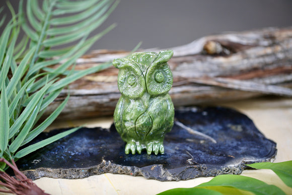 Serpentine Owl Carving Wholesale Natural Gemstone Crystal Healing 4