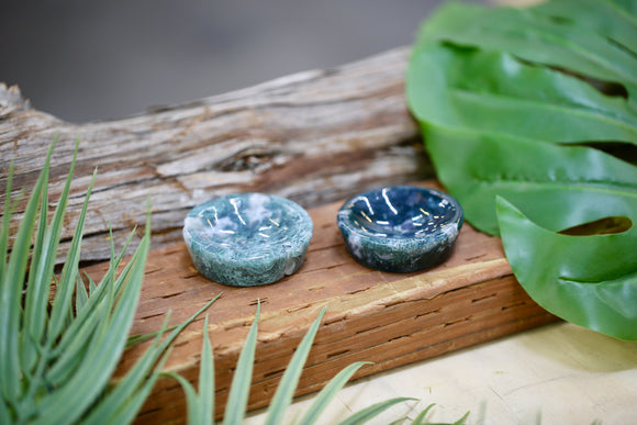 Moss Agate Dish Wholesale 2 inch Natural Gemstone Crystal Energy Healing