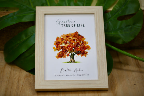 Citrine Tree of Life Gemstone Chip Display Art Wholesale Natural Crystal Gift