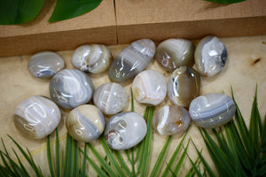 Botswana Banded Agate Palmstone Wholesale 1kg polished Natural Crystal Gift Energy