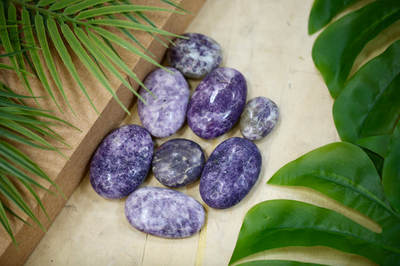 Purple Lepidolite Palmstone Wholesale 1kg Bundle Natural Crystal Gift Energy