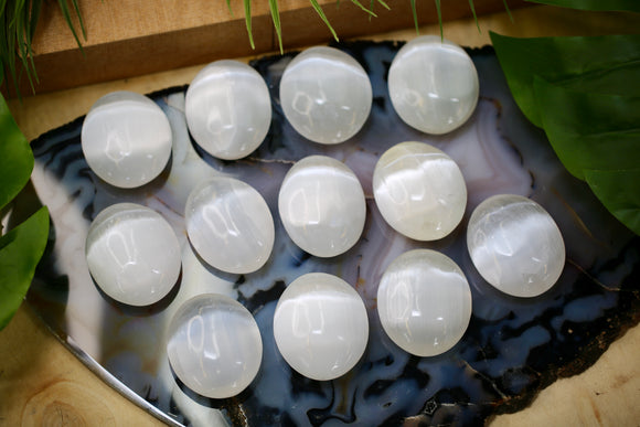 Selenite Palm Stone Wholesale 1kg Bundle Natural Crystal Gift Healing Energy