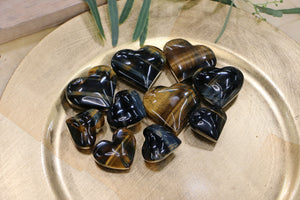 Blue Tiger Eye Hearts Wholesale Lot 1lb Natural Crystal