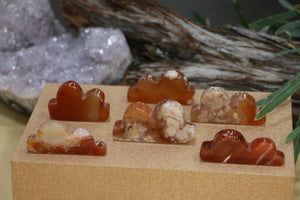 Carnelian Agate Clouds Wholesale Lot 6 pcs Natural Crystal Carving